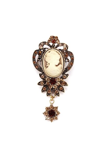 OEM Brosa Camee Aurie Model 3, in Cutie de Bijuterii