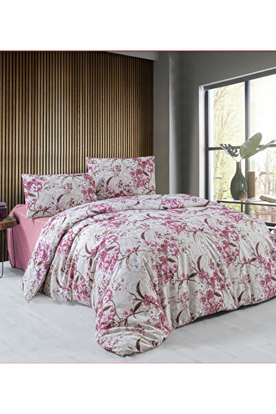Kristal By Taç Terry Cotton Samira Pembe Tek Kişilik Nevresim Takımı