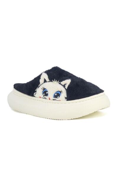 Modella Life Women's Cute Cat Pattern Plush Lightweight Non-Slip Eva Sole Winter Slippers