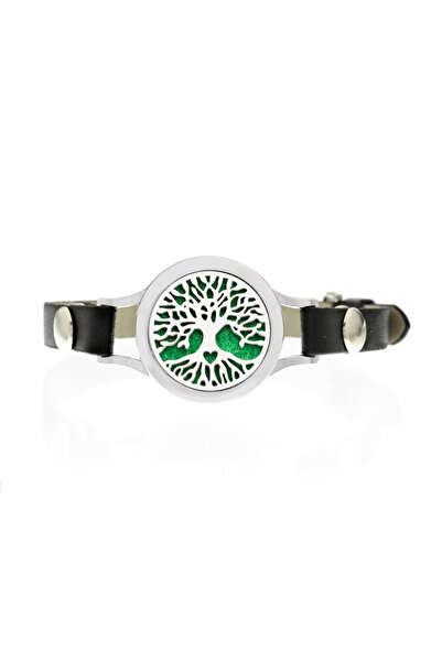 NEO Neo™ WJ424 Aromatherapy Bracelet, Tree Of Life Heart, -friendly, zinc alloy and eco-leather