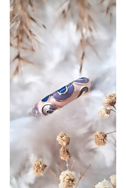 Serenity خاتم زاماك مطلي بالنحاس الأصفر الملون من الساتان مينلي