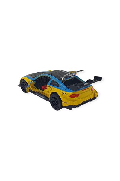 Vardem Pull Drop Car Metal - 3672C - Yellow-Blue