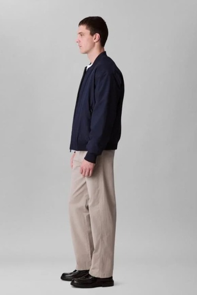 Calvin Klein Erkek Regular Fit Ribanalı Bomber Ceket - Lacivert