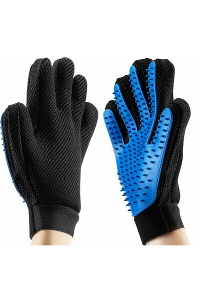 NEO Dog/cat hair glove brush, 22.5 × 18 cm, Black/Blue