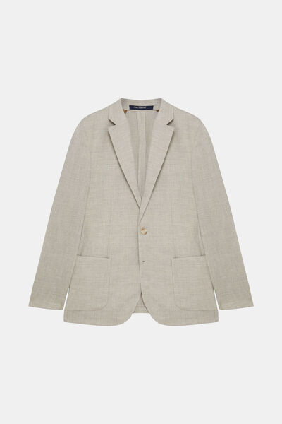 W Collection KAHVE DÜĞMELİ KETEN CEKET