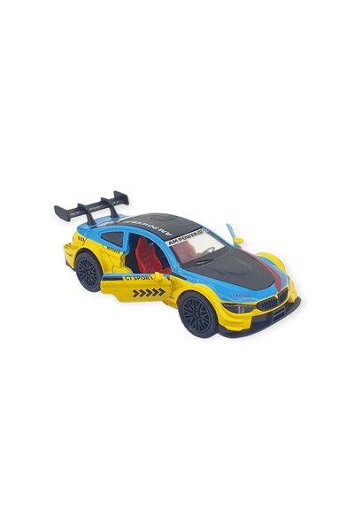 Vardem Pull Drop Car Metal - 3672C - Yellow-Blue