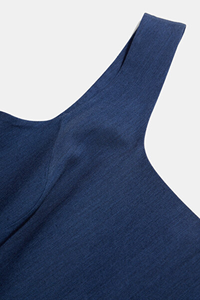 W Collection Blue Sleeveless Midi Dress