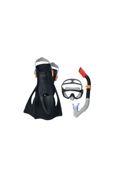 JollyMag Set pentru scufundari, Masca, snorkel, aripioare, Bestway 25020