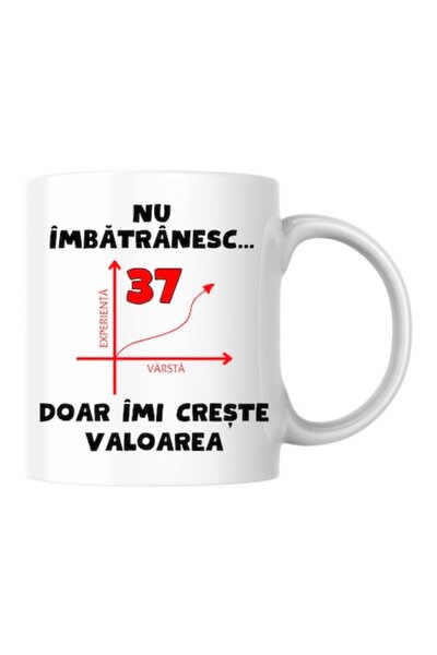 T&M Personalizare Cană personalizată - Nu îmbătrânește, 37 de ani, doar creșt...
