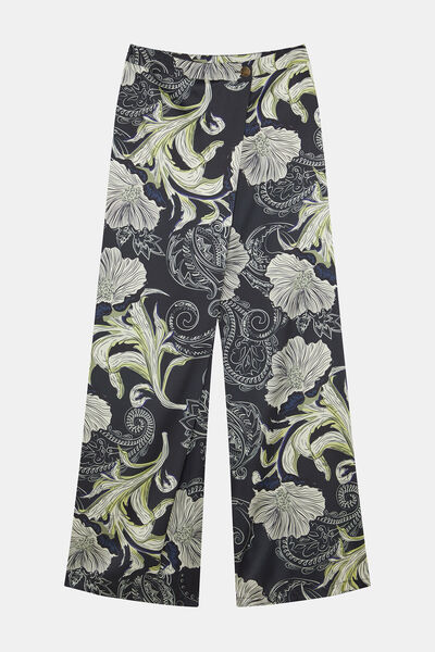 W Collection Black Patterned Pants