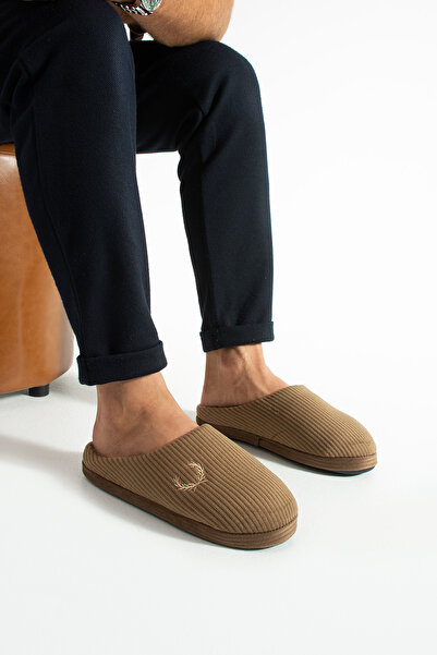 Moda Devrin Light Brown Corded Non-Slip Silent Slippers (Washable)
