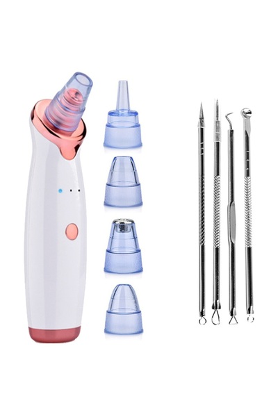 NEO Set cu Aparat indepartare puncte negre, Neo™, cu vacuum, 5 capete, Curatare faciala, indepartare A