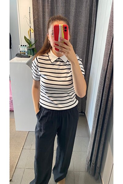 Bisou Polo Neck White Knitwear