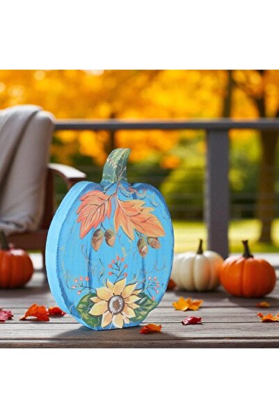 Decoratiuni Vintage Casa Retro Decoratiune Dovleac din lemn de brad, pictata ...