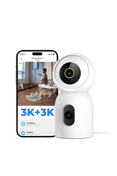 Imilab Smart Security Camera Dual Indoor Plug-in Wi-Fi 3K+3K C30-Dual - White