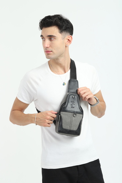 en deri Canvas Multi-Compartment Casual Crossbody Shoulder Bag