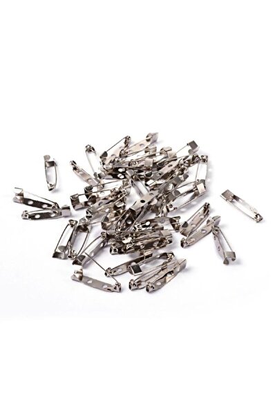 OEM Set 100 buc ace metal pentru brosa handmade culoare argintiu 20mm x 5mm x 5mm