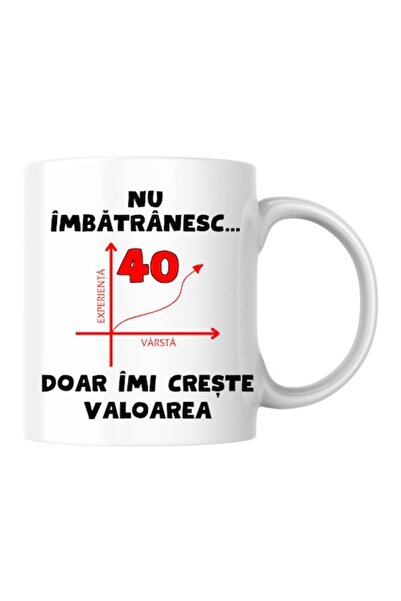T&M Personalizare Cană personalizată - Nu îmbătrânesc, 40 de ani, doar câștig...