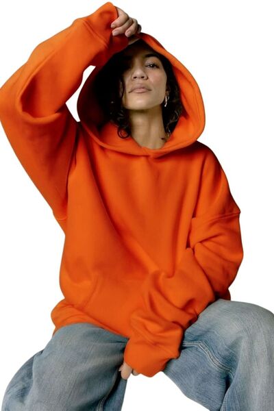 E-ROMA سترة رياضية بقلنسوة للجنسين مصنوعة من القطن الممشط بثلاث خيوط