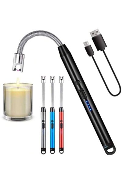 HAIZOL ARC Candle Lighter, Arch Lighter Arc Windproof Flameless with 360° Flexible Neck & LED Power Dis