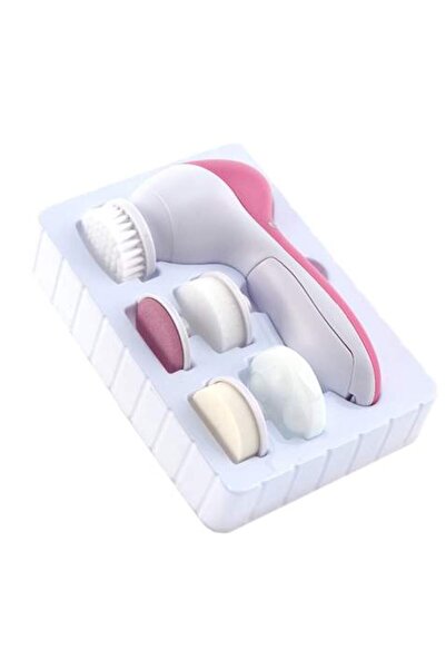 NEO Aparat perie de masaj si ingrijire faciala 5-in-1, culoare Alb/Roz