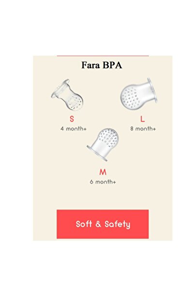 NEO Πιπίλα με θήκη για φρούτα και άλλα τρόφιμα, χωρίς BPA, μωβ χρώματος