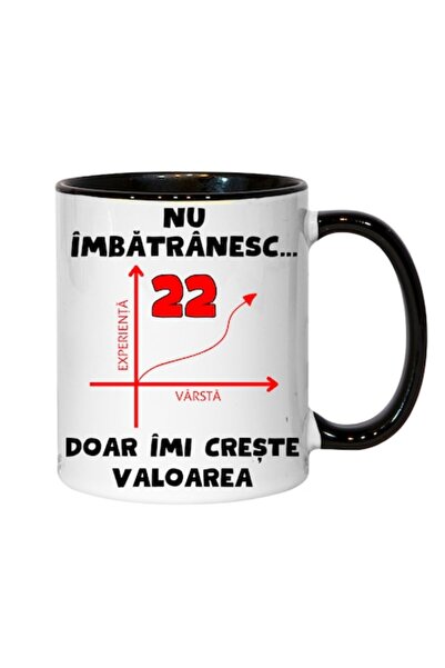 T&M Personalizare Cană personalizată - Nu îmbătrânesc, 22 de ani, doar câștig...