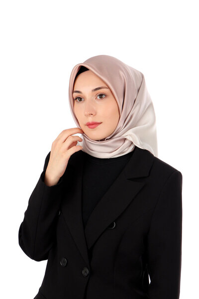 Bursa İpek Eșarfă din mătase Sura cu gradient de culoare somon închis