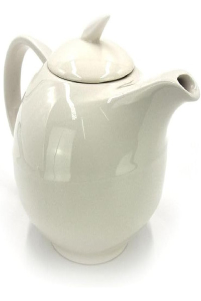 QUALITIER 316800 GD2.5-Echo Teapot with Lid | 1 Liter Capacity | Elegant Whit...