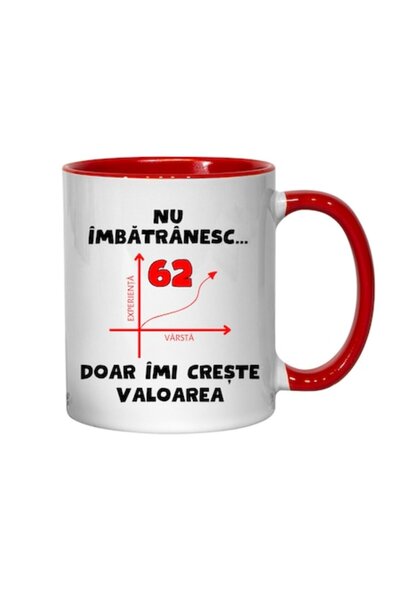 T&M Personalizare Cană personalizată - Nu îmbătrânesc, 62 de ani, doar cresc ...