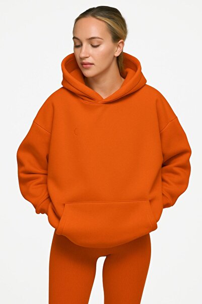 DM DOLCE MORE سترة رياضية بقلنسوة للجنسين مصنوعة من القطن الممشط بثلاث خيوط