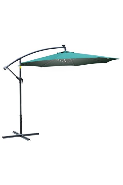 JollyMag Umbrela gradina/terasa cu panou solar, iluminare LED, articulatie ti...