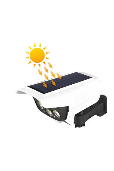 NEO Solar Lamp Fake Camera Type 77 LED with Solar Panel, 10 W, Motion Sensor, 1200 mAH, Realistic Design,