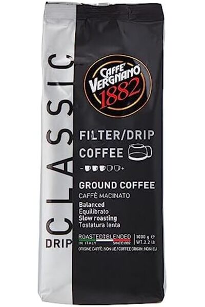 Caffe Vergnano Caffè Vergnano 1882 Classic Drip/Filter Balanced Ground Coffee, 1kg