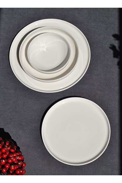 Qualitev 2 Kişilik 8 Parça Porselen Yemek Takımı Lena - Porselen Tabak Yemek Seti