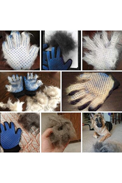 NEO Rubexim Brush Glove, Soft, Blue/Black, 24 cm