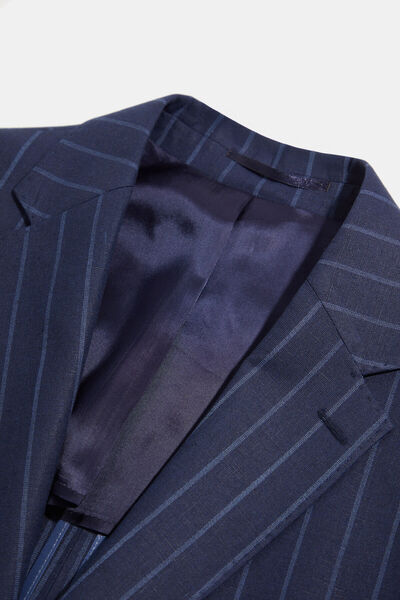 W Collection LACİVERT DÜĞMELİ KETEN VİSKOZ CEKET