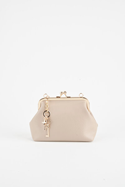 Çanta Trend Women's Mink Key Charm Gift Scholarship Closure Lined Handbag and Shoulder Bag