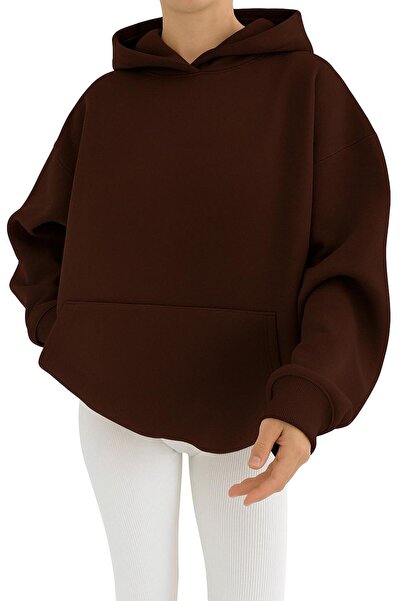 DM DOLCE MORE سترة رياضية بقلنسوة للجنسين مصنوعة من القطن الممشط بثلاث خيوط