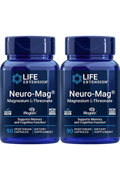 Life Extension Neuro-mag Magnesium L-threonate, 90 Count (Pack of 2)