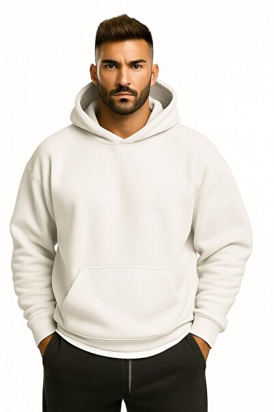 BENROMA 3 szálas fésült pamut unisex kapucnis pulóver