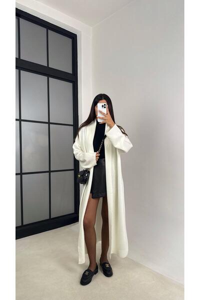 Gaus كارديجان تريكو طويل أبيض فاخر GAUS-00116