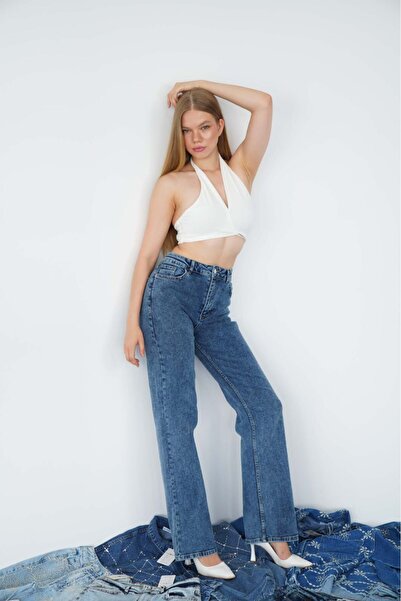 DEMOİSELLE Pantaloni de damă din denim Pipe Bachea