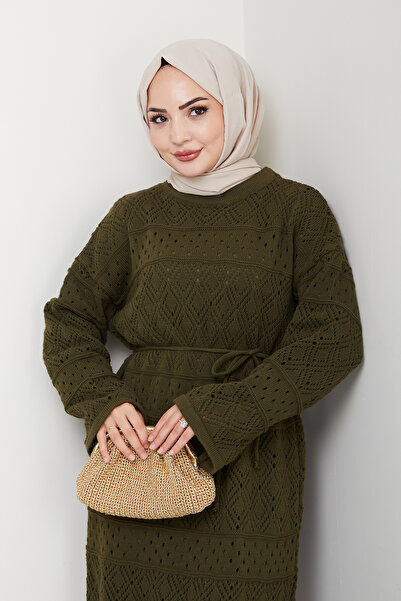 Kirazgym Φόρεμα και εσωτερικό ρούχο με έθνικ σχέδιο με διάτρητο πλέγμα - Σετ με επένδυση