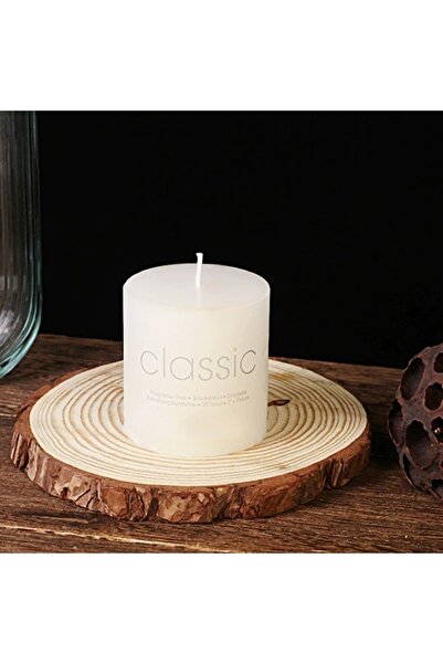 Flippy Decorative Candle, Flippy, Smokeless and Fragrance-Free, 7 x 7 cm, 260 g, Burns 36h, Ivory White