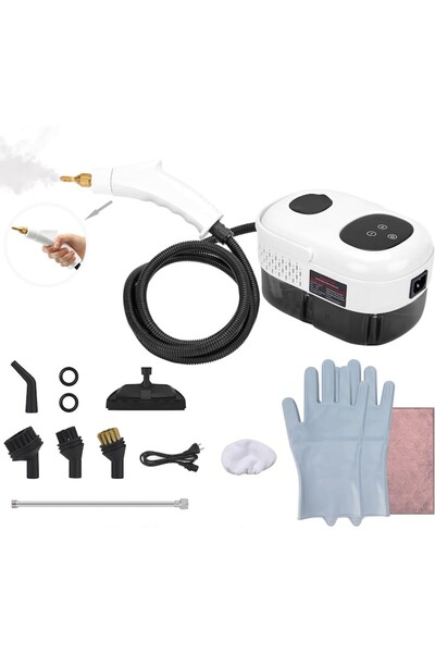 LittleDomi Aparat de Curatat cu Abur, LittleDomi, 2500W, 3Bar, Rezervor 1.1l, Incalzire Rapida 15s, 6 Trepte