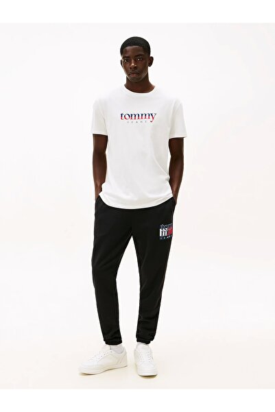 Tommy Hilfiger Ανδρικό παντελόνι φούτερ TJM Slim RWB με σχέδιο σημαίας DM0DM22094BDS