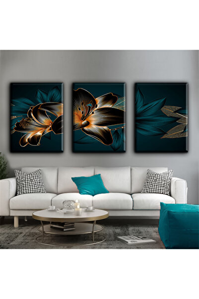 Harika bir ev TABLA DE FLORI TURCOAZ-ARĂZĂ | TABLO PE Pânză FĂRĂ CADRU 3L VEZ...