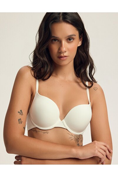 Bloovii Sutien push-up de zi cu zi, cu armătură, design neted, sutien tip tricou simplu | Arien