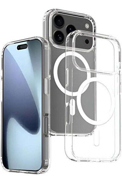 Generic غطاء حماية شفاف من ماج سيف غير قابل للاصفرار لهاتف آيفون 17 برو ماكس